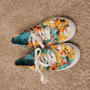 Hawaiian floral shoes